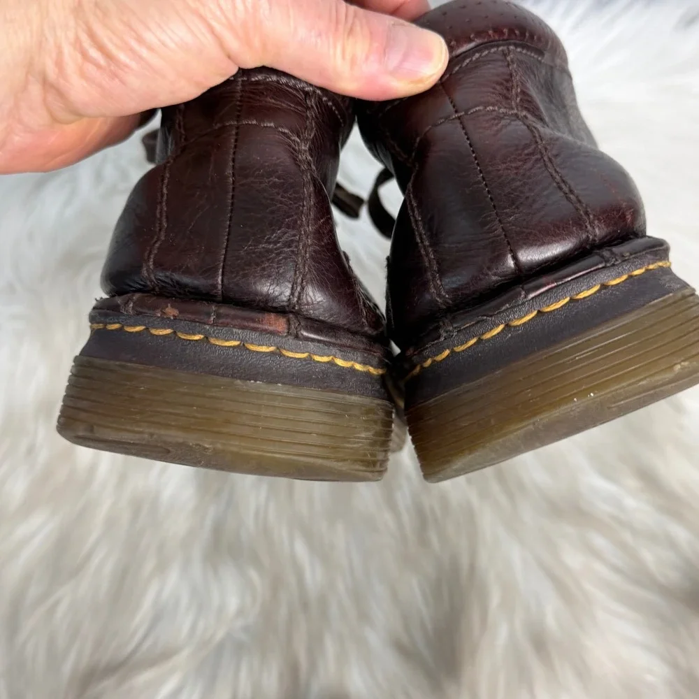 Dr. Martens Mens Brown Leather Split Toe Chukka Boots Air Cushion Sole US 10